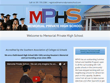 Tablet Screenshot of memorialprivateschool.com